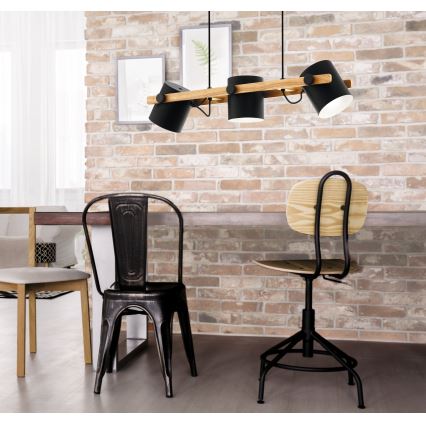 Eglo - Lampadario sospeso su cavo 3xE27/60W/230V