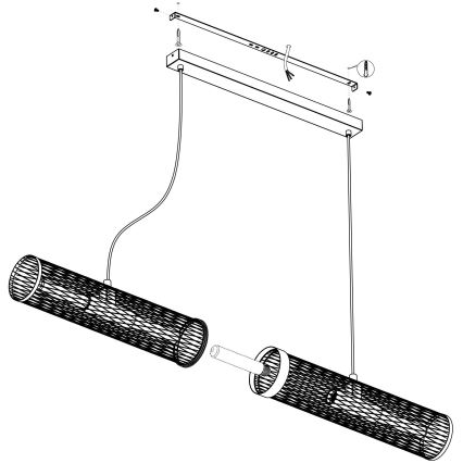 Eglo - Suspension filaire 4xE27/40W/230V
