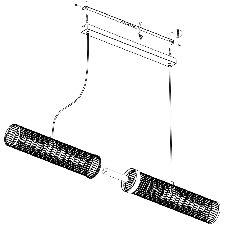Eglo - Suspension filaire 4xE27/40W/230V