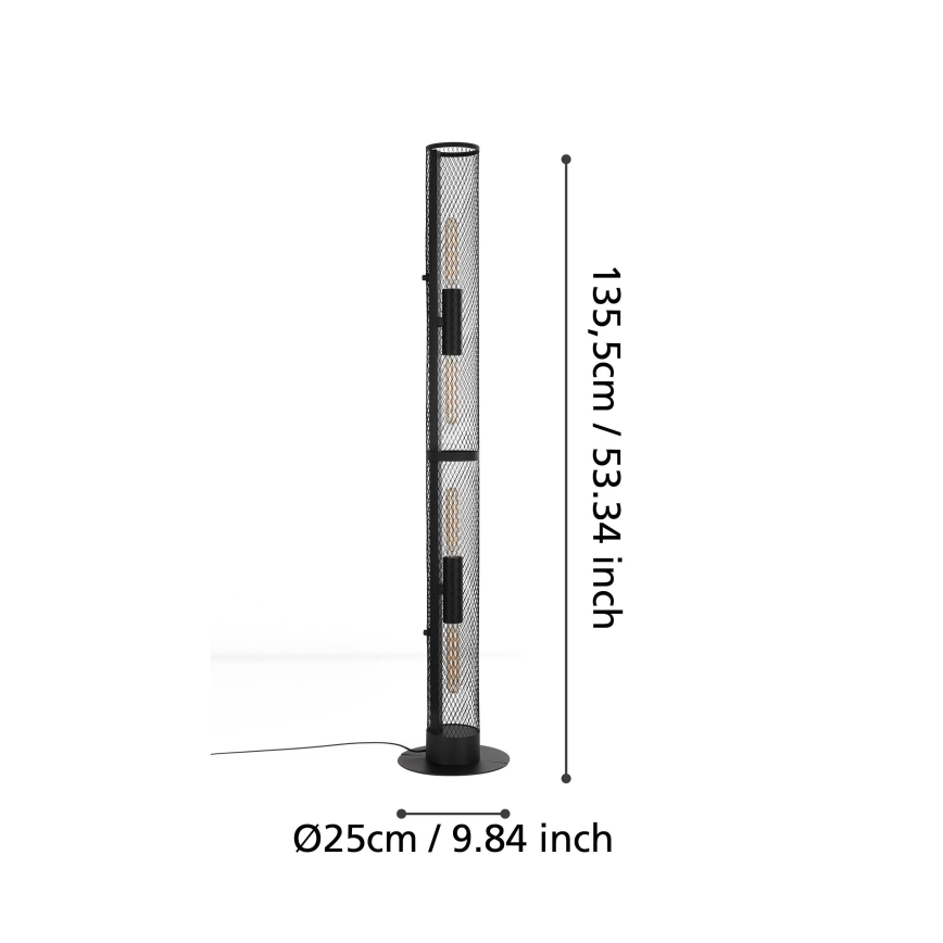 Eglo - Lampadaire 4xE27/40W/230V