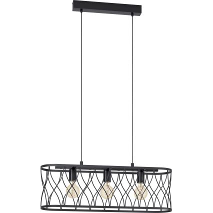 Eglo - Lampadario su corda 3xE27/40W/230V