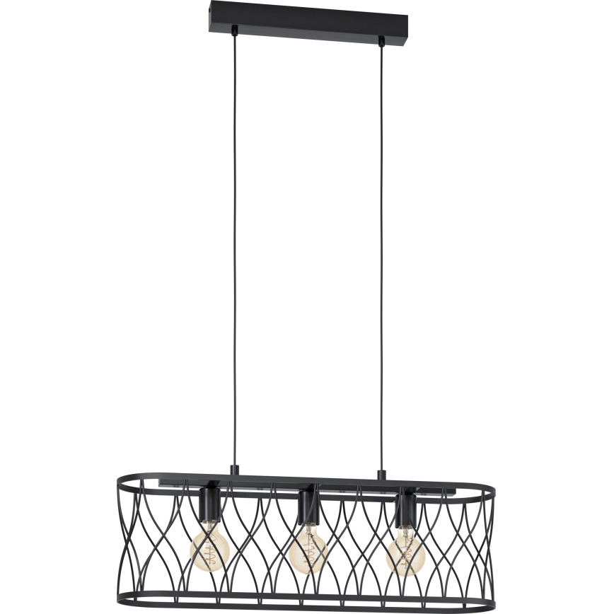 Eglo - Lampadario su corda 3xE27/40W/230V