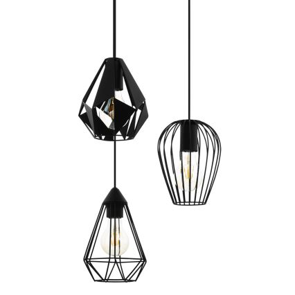 Eglo - Lampadario su corda 3xE27/40W/230V