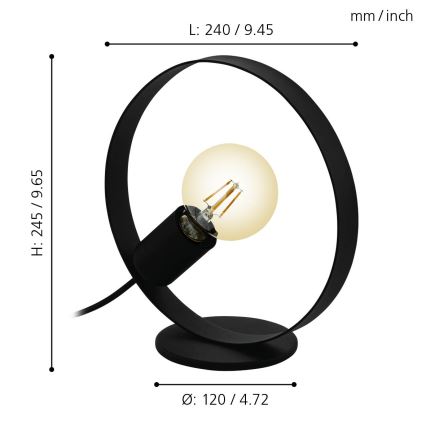 Eglo - Lampe de table 1xE27/40W/230V