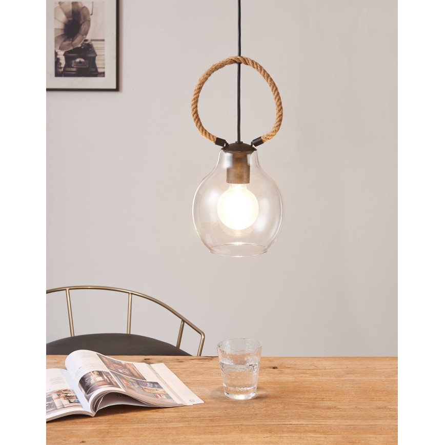 Eglo - Lampadario su corda  1xE27/40W/230V
