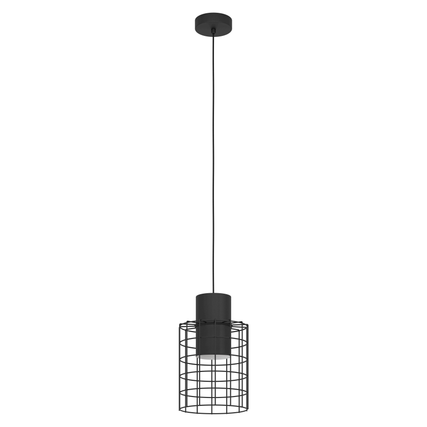 Eglo - Lampadario su corda 1xE27/40W/230V d. 20 cm nero
