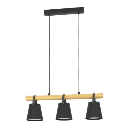 Eglo - Lampadario a sospensione con filo 3xE27/10W/230V