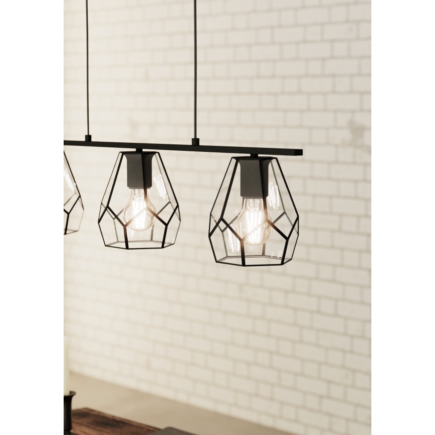 Eglo - Suspension LED sur câble 3xE27/40W/230V