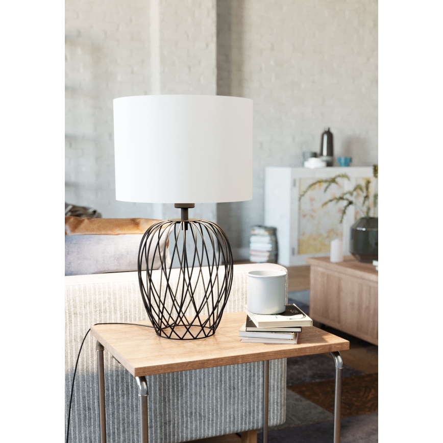 Eglo - Lampada da tavolo 1xE27/40W/230V bianco