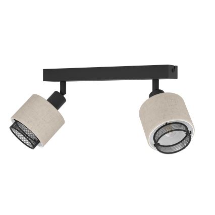 Eglo - Applique 2xE14/40W/230V nero/beige