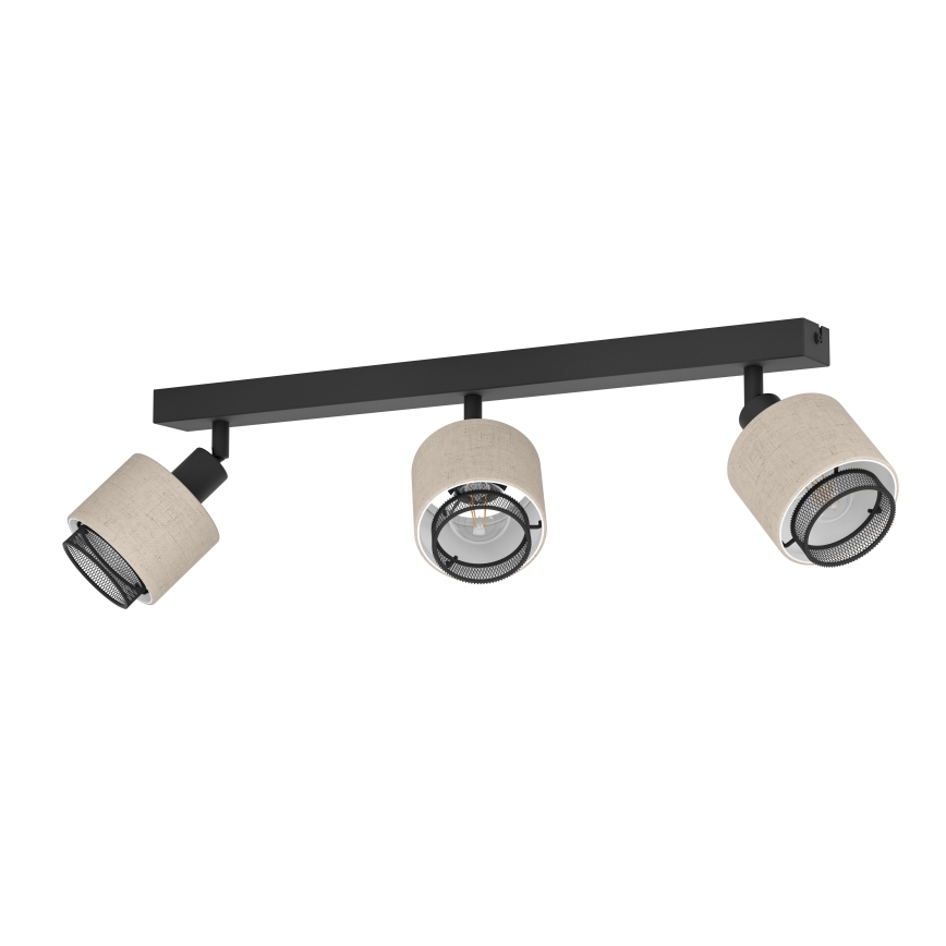 Eglo - Applique 3xE14/40W/230V nero/beige