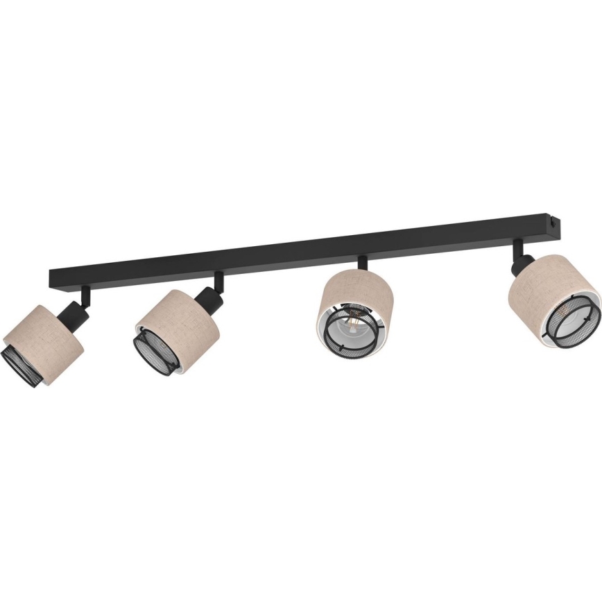 Eglo - Faretto 4xE14/40W/230V nero/beige