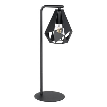 Eglo 43703 - Lampe de table CARLTON 1xE27/60W/230V noire