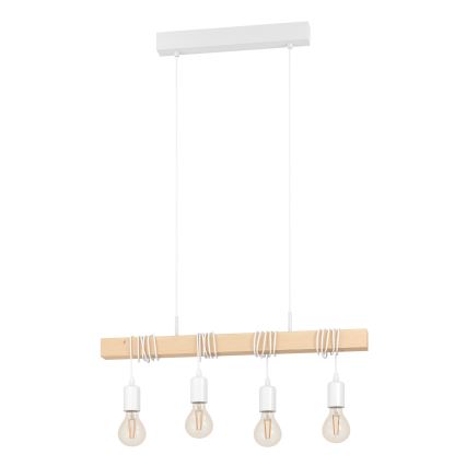 Eglo - Lampadario a sospensione con filo TOWNSHEND 4xE27/60W/230V - FSC certificato