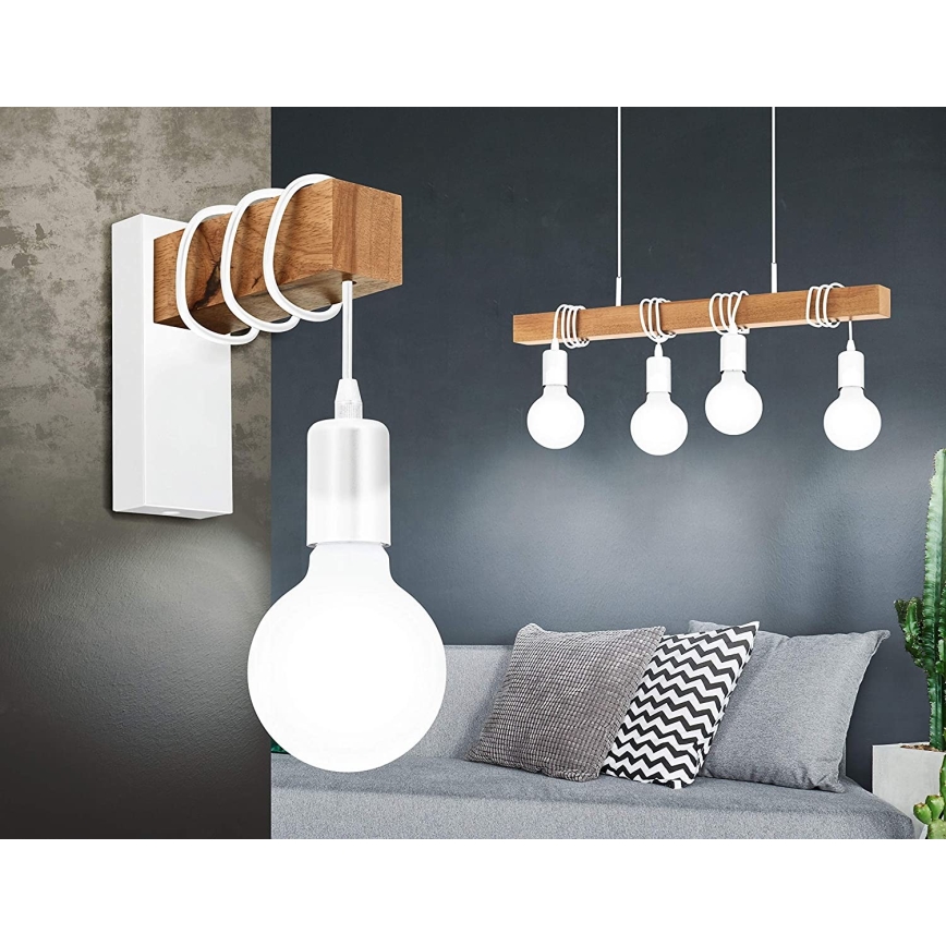 Eglo - Lampadario a sospensione con filo TOWNSHEND 4xE27/60W/230V - FSC certificato