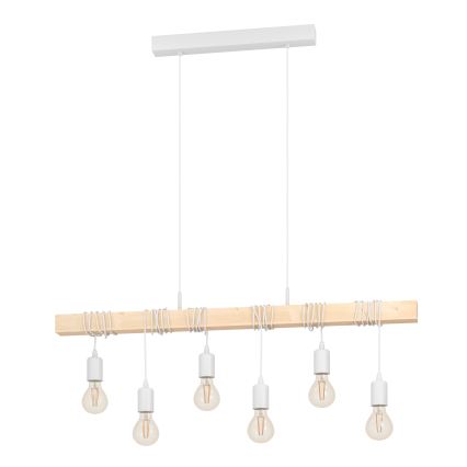 Eglo - Suspension sur câble TOWNSHEND 6xE27/60W/230V