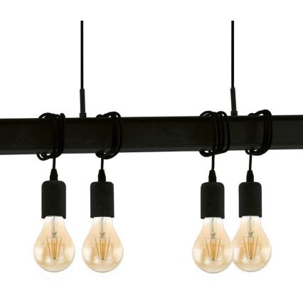 Eglo 43712 - Suspension filaire TOWNSHEND 6xE27/60W/230V noir