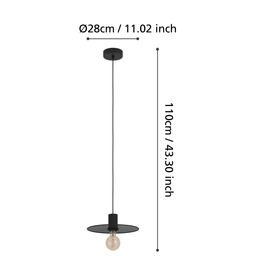 Eglo - Lampadario a sospensione con filo 1xE27/40W/230V
