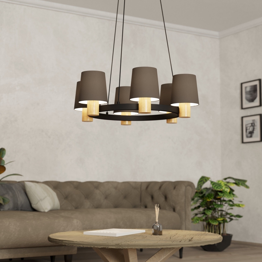 Eglo - Lampadario a sospensione con filo 6xE27/40W/230V