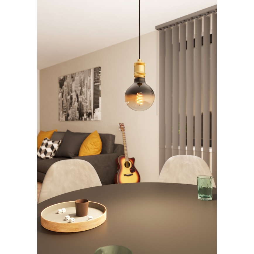Eglo - Lampadario a sospensione con filo 1xE27/40W/230V oro