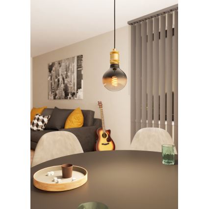 Eglo - Hängeleuchte an Kabel 1xE27/40W/230V goldfarben