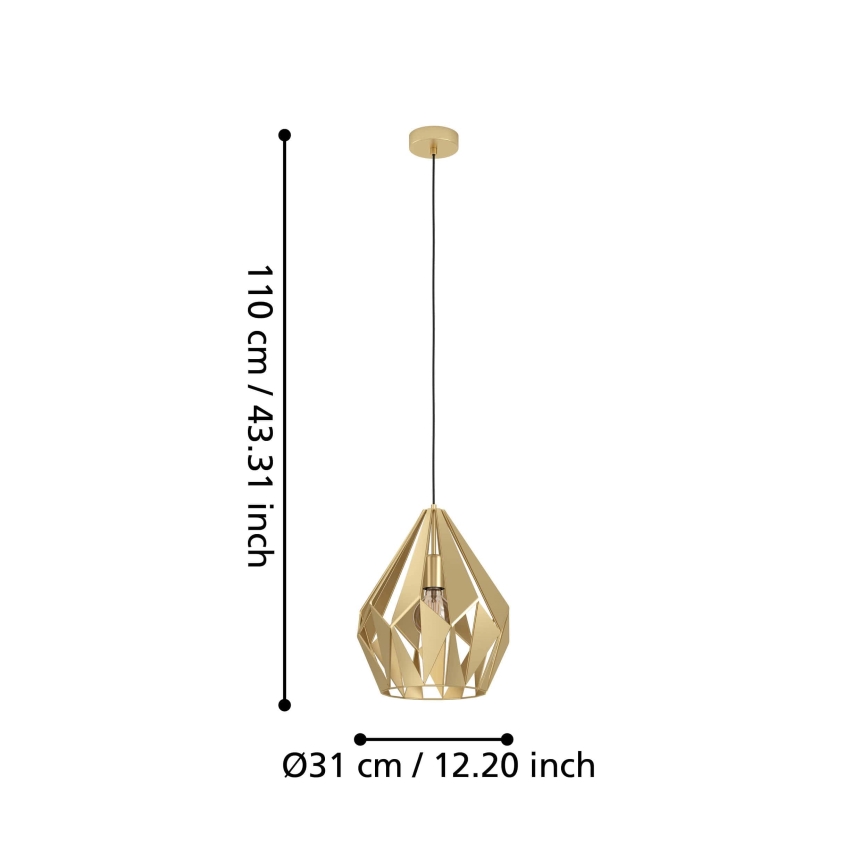 Eglo - Lampadario a sospensione con filo 1xE27/60W/230V diametro 31 cm