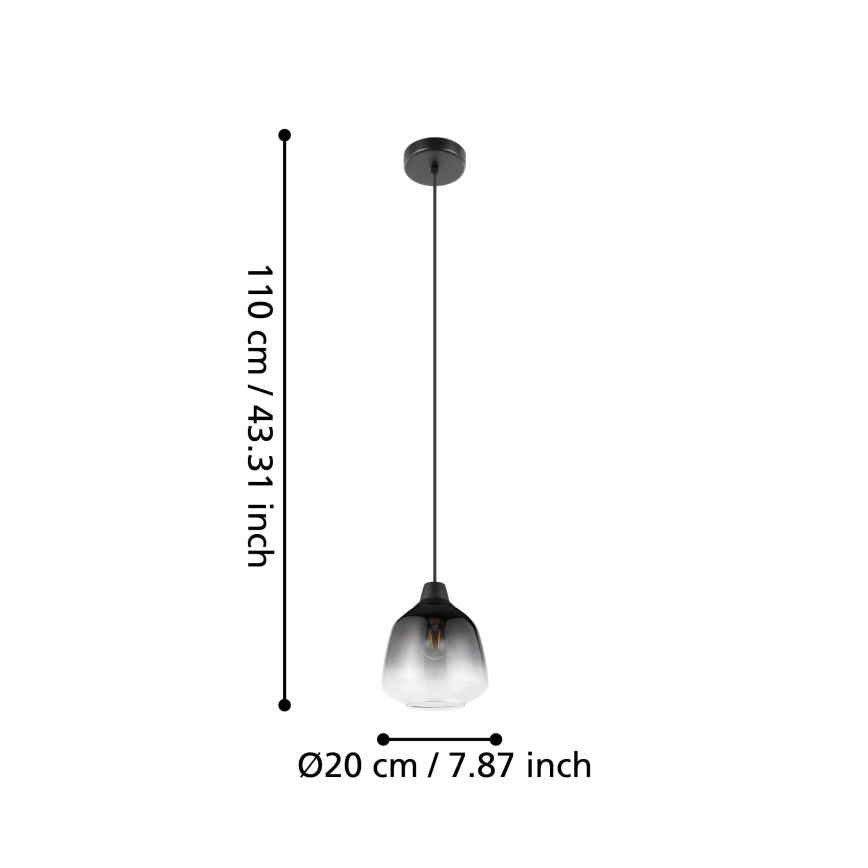 Eglo - Suspension filaire 1xE27/40W/230V