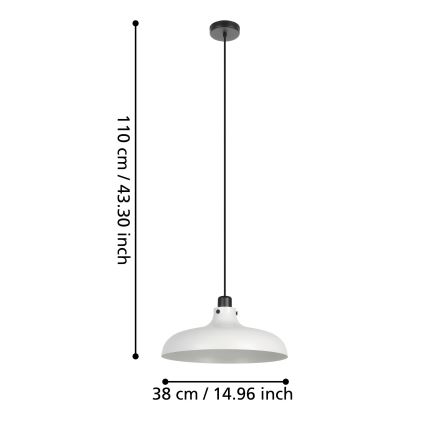 Eglo - Lampadario a sospensione con filo 1xE27/40W/230V