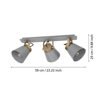 Eglo - Luce Spot 3xE27/40W/230V