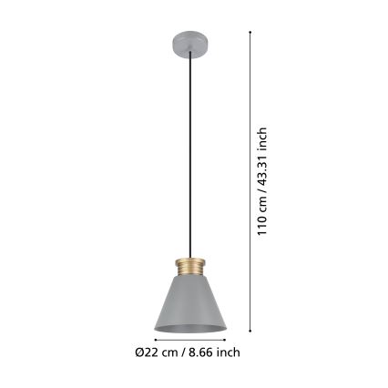 Eglo - Lampadario a sospensione con filo 1xE27/40W/230V