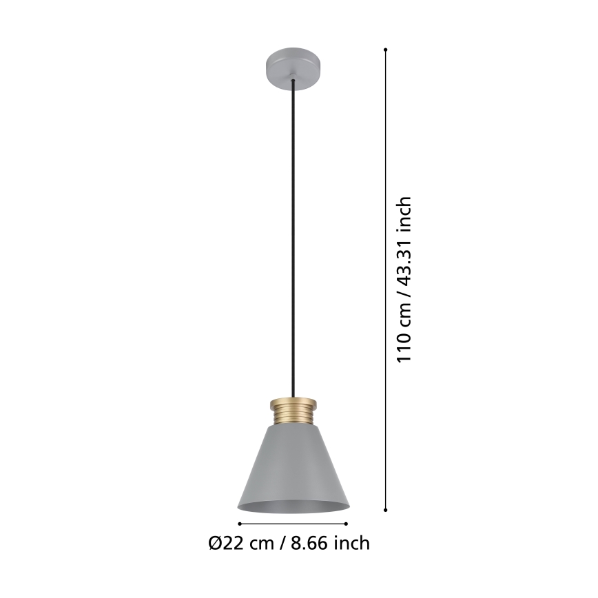 Eglo - Lampadario a sospensione con filo 1xE27/40W/230V