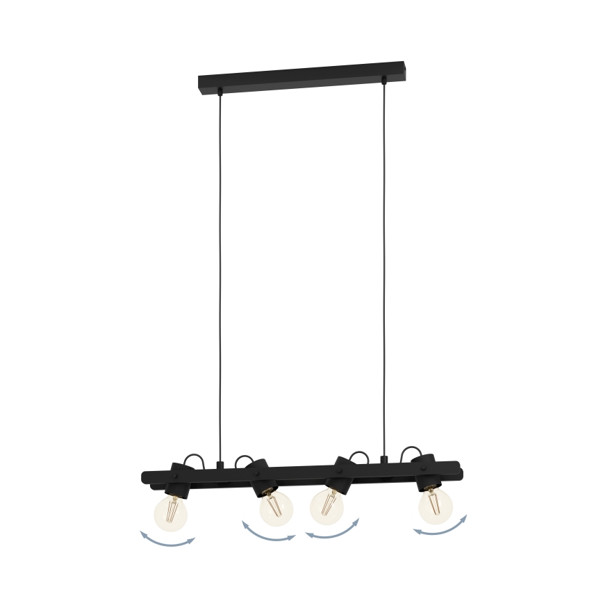 Eglo - Suspension filaire 4xE27/15W/230V