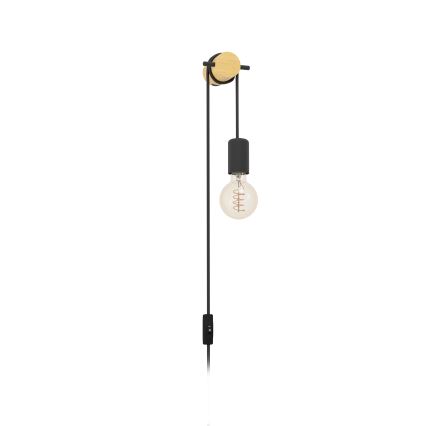 Eglo - Applique murale 1xE27/13W/230V noir/beige