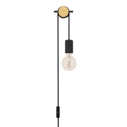 Eglo - Applique murale 1xE27/13W/230V noir/beige