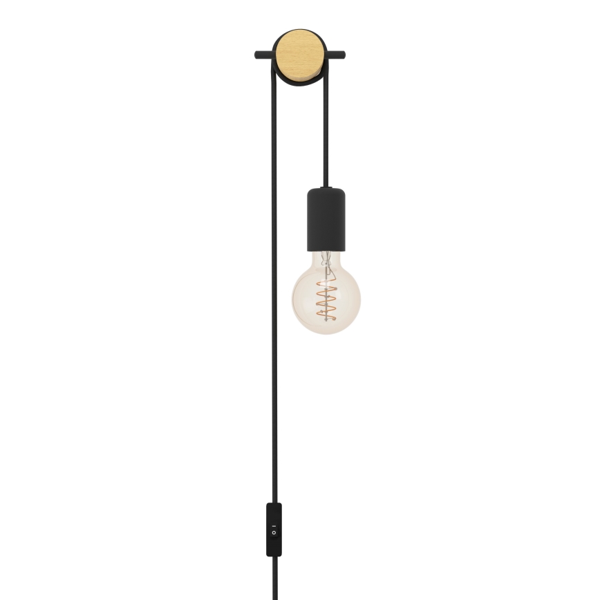 Eglo - Applique murale 1xE27/13W/230V noir/beige