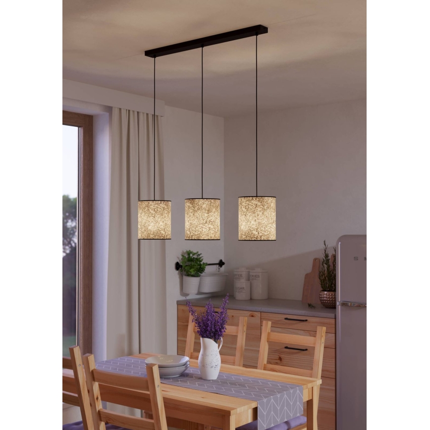 Eglo - Lampadario a sospensione con filo 3xE27/25W/230V