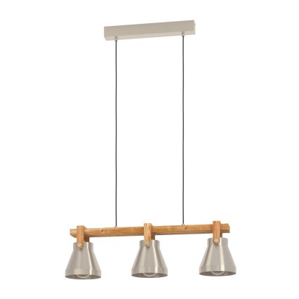 Eglo - Lampadario a sospensione con filo 3xE27/40W/230V