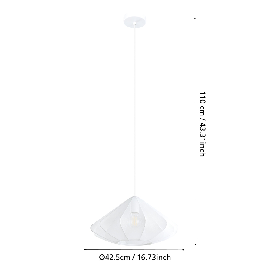 Eglo - Suspension filaire 1xE27/40W/230V d. 42,5 cm blanc