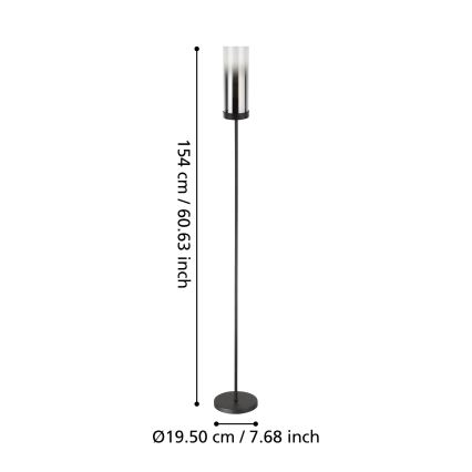 Eglo - Lampada con piedistallo 1xE27/40W/230V nero