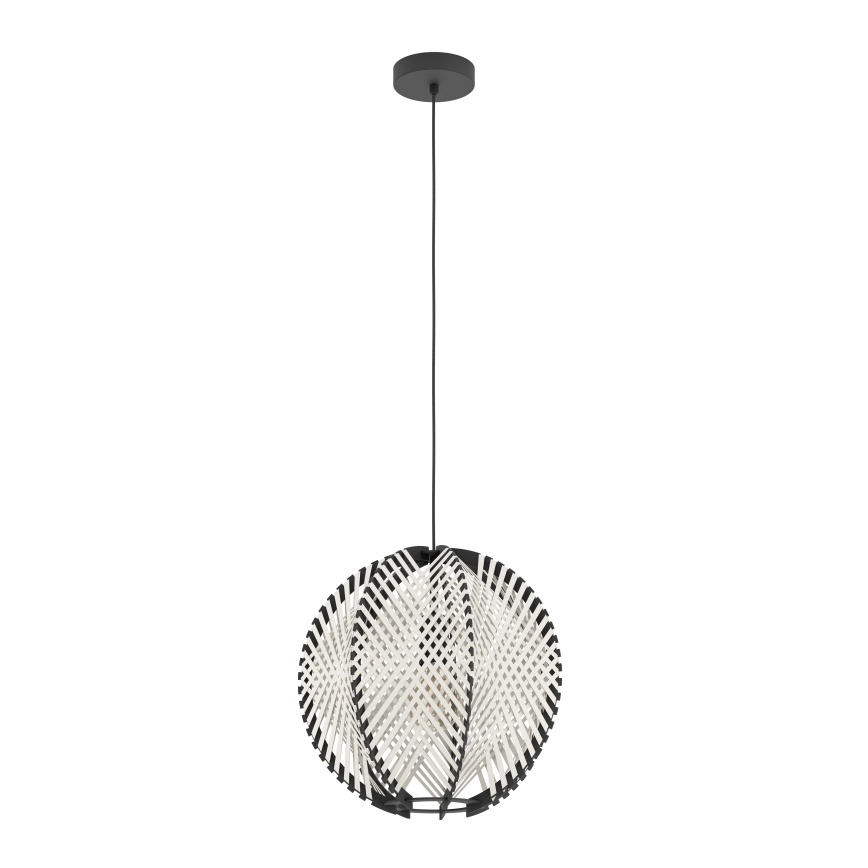 Eglo - Suspension filaire 1xE27/40W/230V d. 40 cm blanc/noir