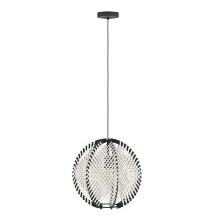Eglo - Suspension filaire 1xE27/40W/230V d. 40 cm blanc/noir