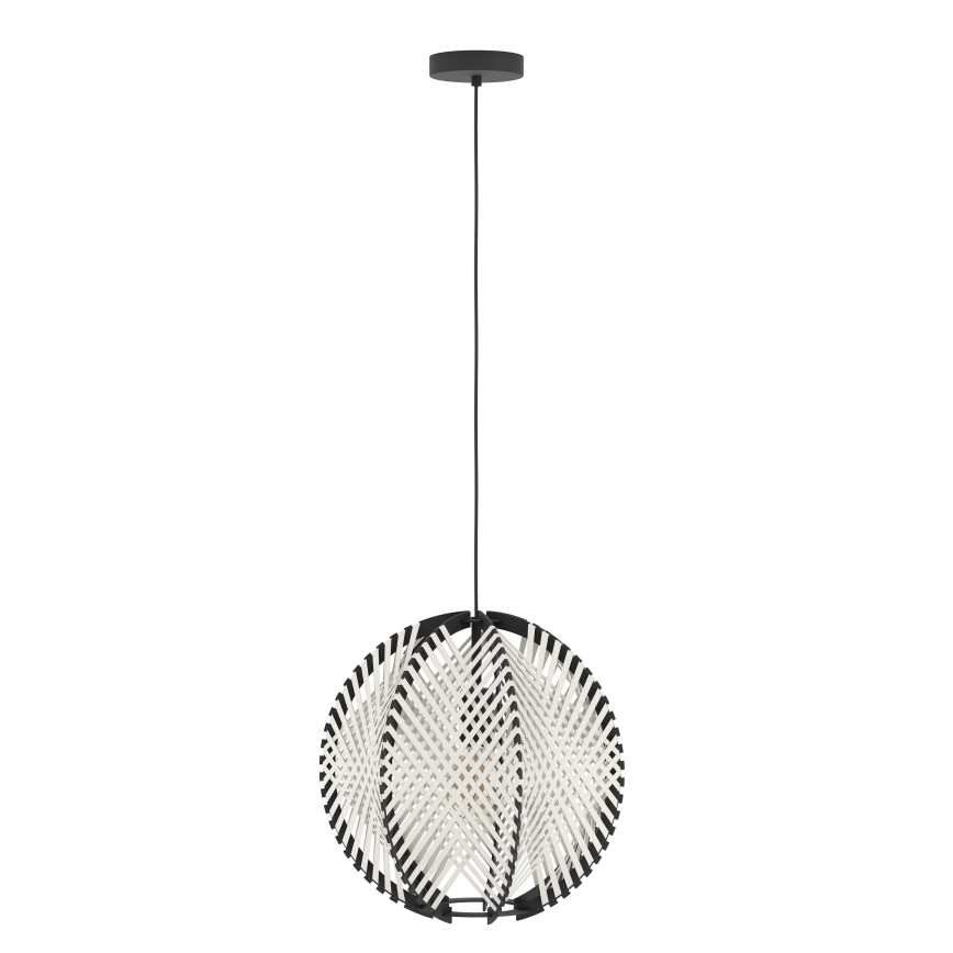 Eglo - Suspension filaire 1xE27/40W/230V d. 40 cm blanc/noir