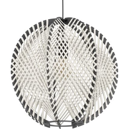 Eglo - Suspension filaire 1xE27/40W/230V d. 48 cm blanc/noir