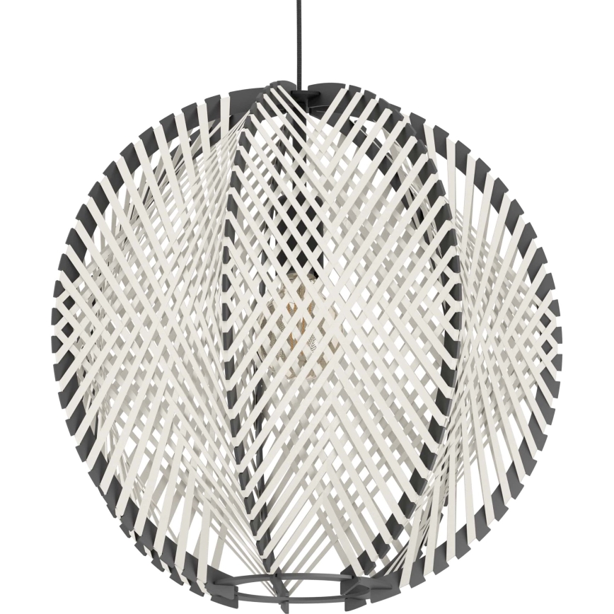 Eglo - Suspension filaire 1xE27/40W/230V d. 48 cm blanc/noir