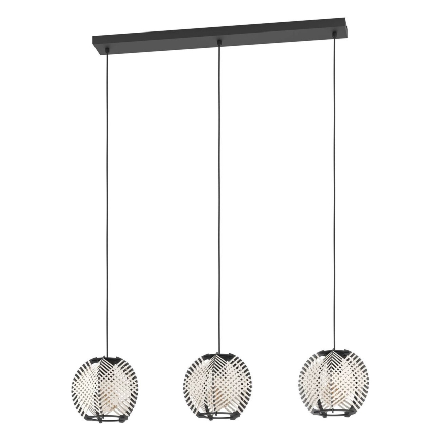 Eglo - Hängeleuchte 3xE27/40W/230V weiß/schwarz