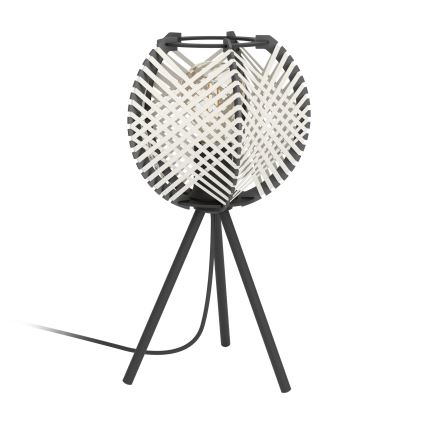 Eglo - Lampe de table 1xE27/40W/230V blanc/noir