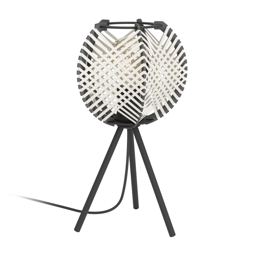Eglo - Lampe de table 1xE27/40W/230V blanc/noir