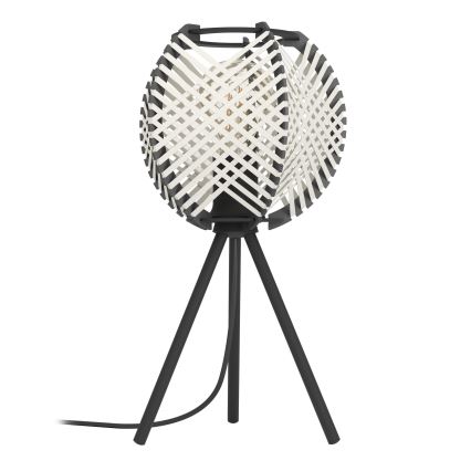 Eglo - Lampe de table 1xE27/40W/230V blanc/noir