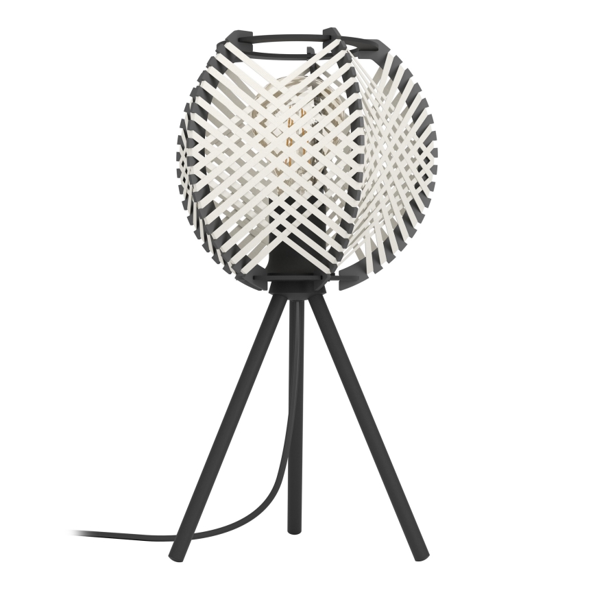 Eglo - Lampe de table 1xE27/40W/230V blanc/noir