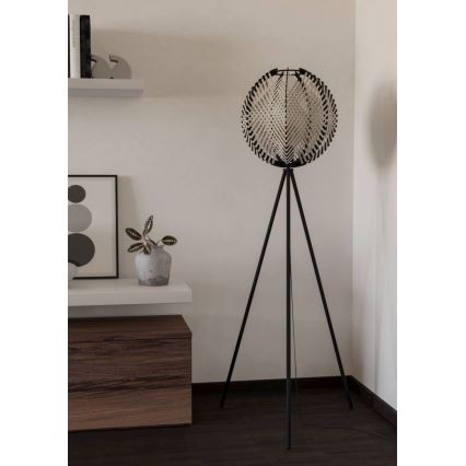 Eglo - Lampada con piedistallo 1xE27/40W/230V bianco/nero